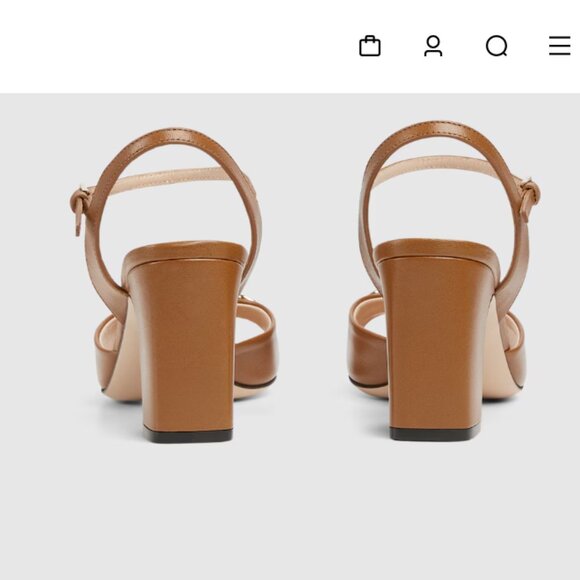 GUCCI Marmont Leather Block Heel Sandals – Made in Italy 🇮🇹 - Picture 2 of 16
